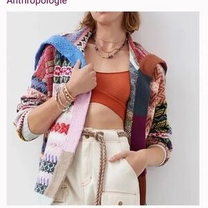 Anthropologie Pilcro Colorful Patterned Cardigan